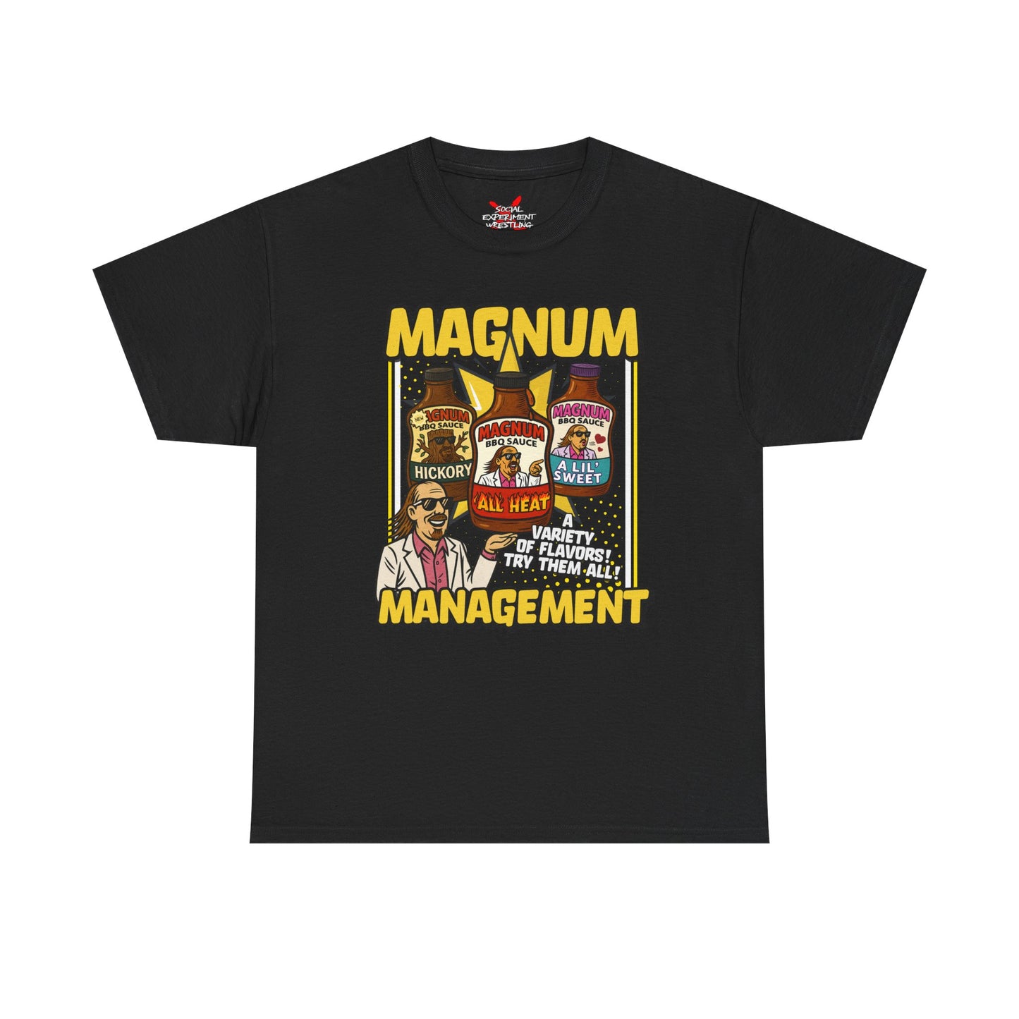 Magnum Management BBQ — Sauce & Spice Label Graphic Tee