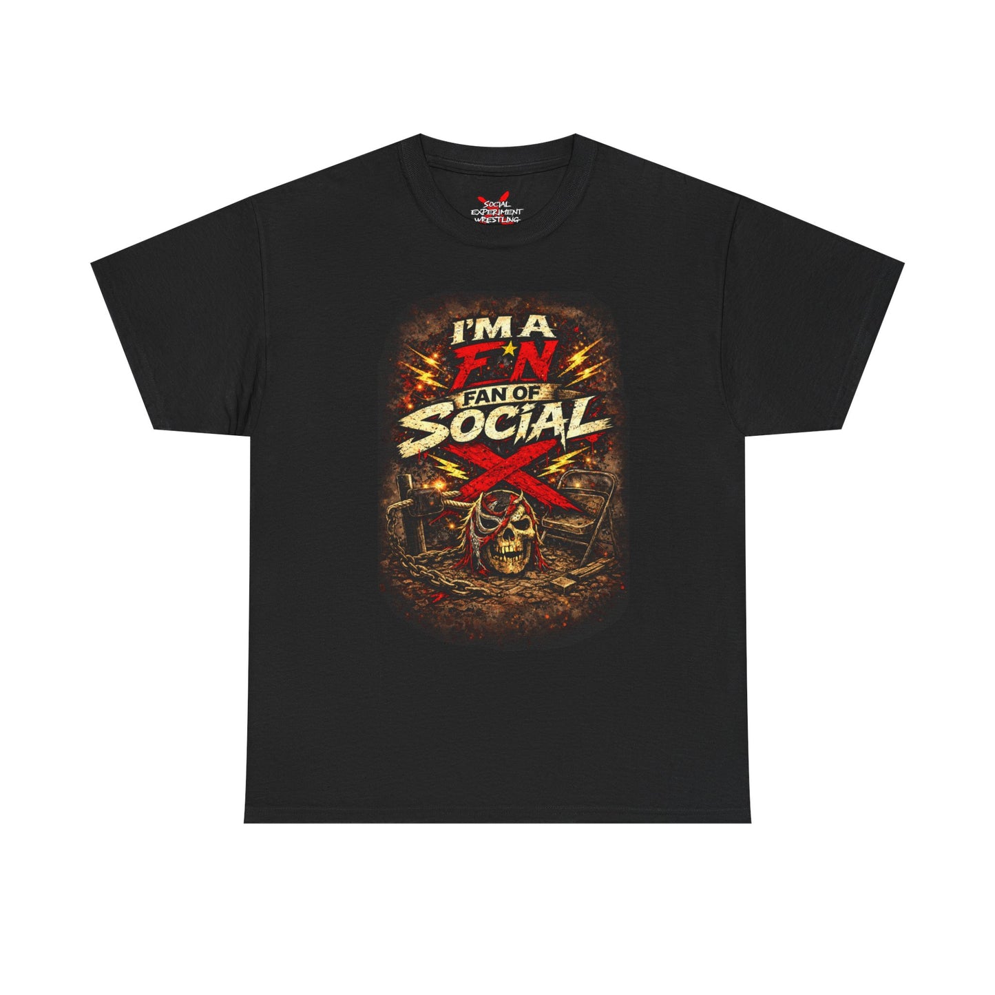 I'm A Fan Of Social - Skull Graphic Tee